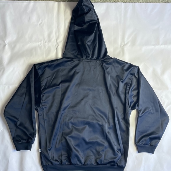 Adidas Satin Navy Blue Trefoil Hoodie Size: Medium - Picture 4 of 5